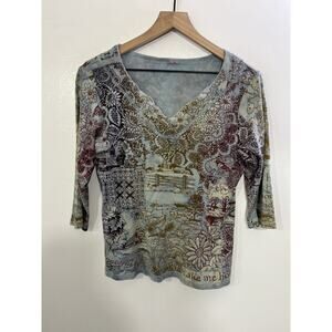 Y2K 90s Boho Country Bella Top S Cottage Maximalist Festival Art Folk Romantic